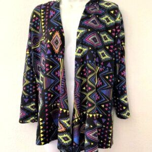 HOT KISS BOHO RETRO OPEN FRONT CARDIGAN
